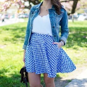 J. Crew gingham skirt